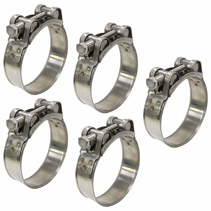 5個セット マフラーバンド 64 - 67mm ホース バンド ステンレス
