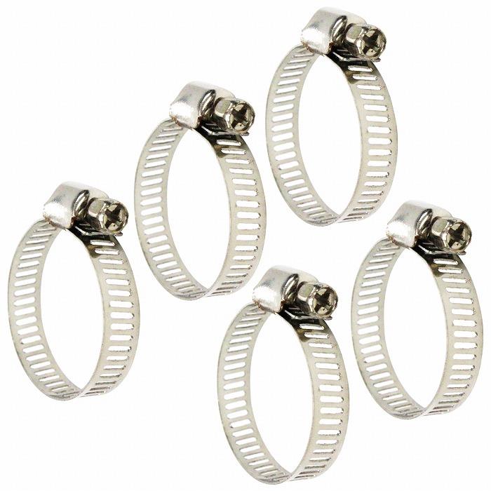 5個セット オールステンレス ホースバンド Tボルト φ18〜φ32 ホース