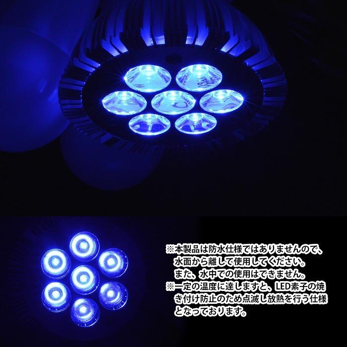 水槽 用 スポット ライト 21W 電球 7LED 青7 E26 口金 アクアリウム