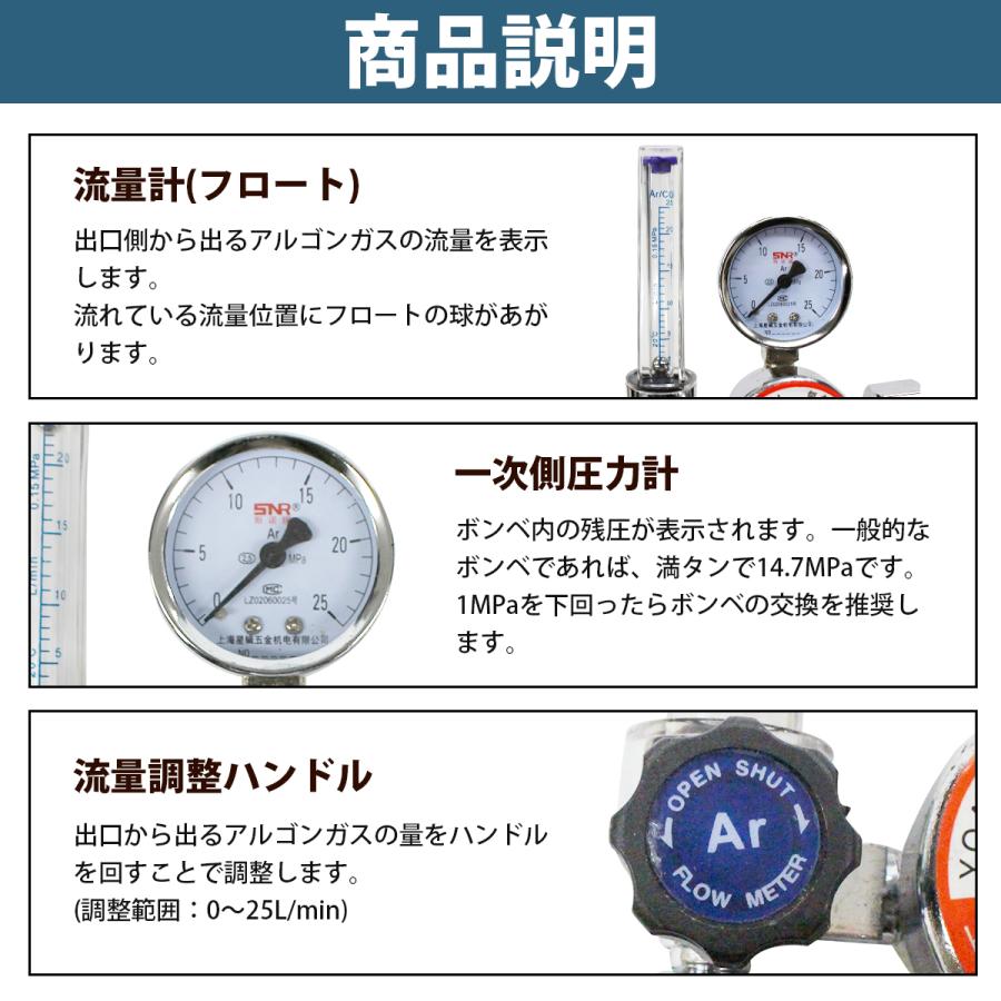 アルゴンガスメーター TIG溶接 アルゴンガス 調整器 圧力調整器 流量計