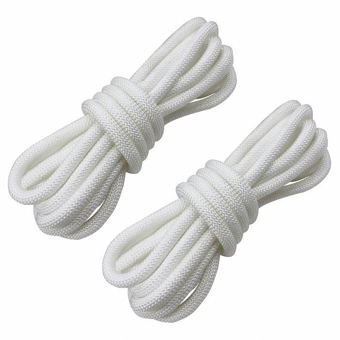 24打 10mm 10ｍ 2本セット 計20m 係留ロープ フェンダーロープ ダブルブレイド 白/ホワイト マリン ロープ 船 係船  10ミリ | 