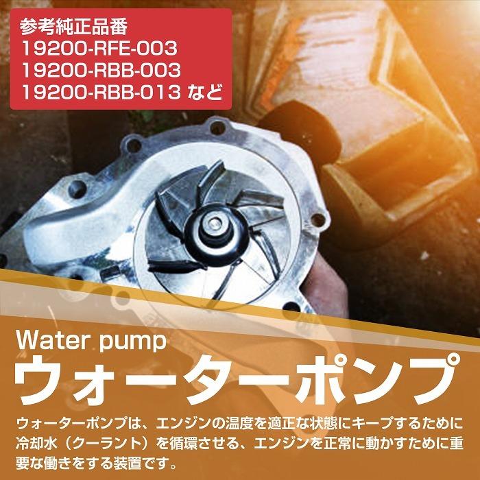 ウォーターポンプ ガスケット付き ホンダ YH2 エレメント 19200-RFE 