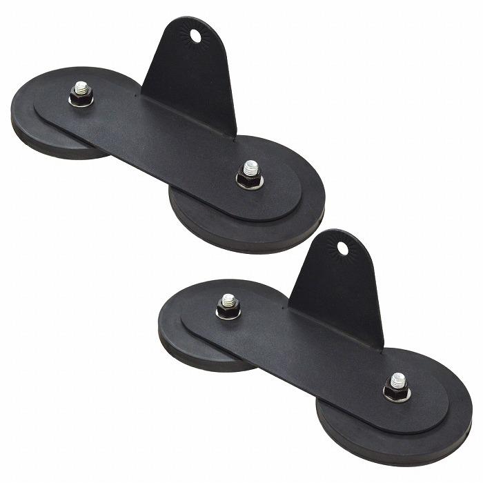 『左右 2個セット』L型 磁石 マグネット ワークライト ブラケット ステー 傷防止ゴム付 LED ライトバー 作業灯 林道 キャンプ | 