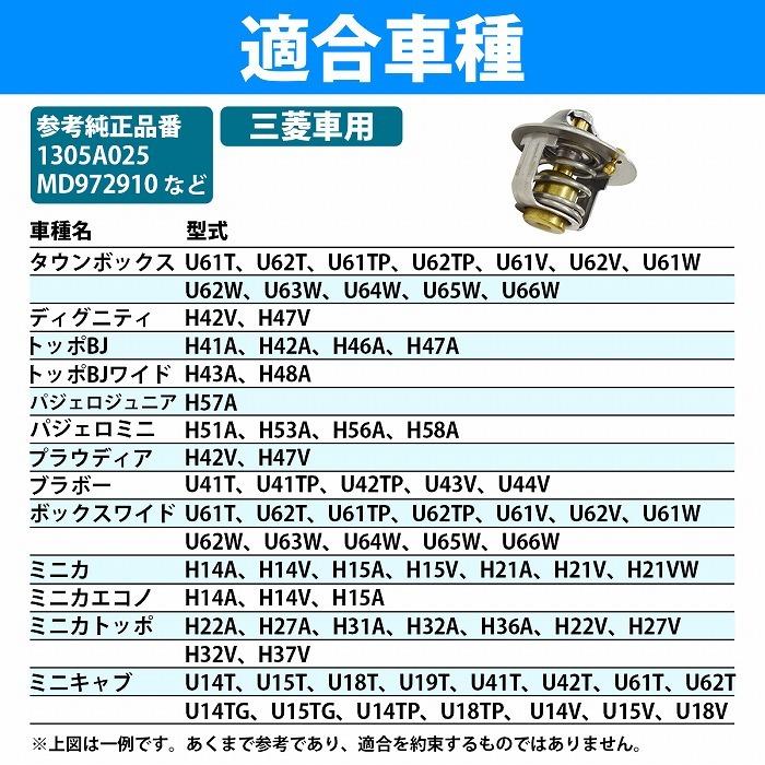 サーモスタット 三菱 ミニキャブ U14T U15T U18T U19T U41T U42T U61T