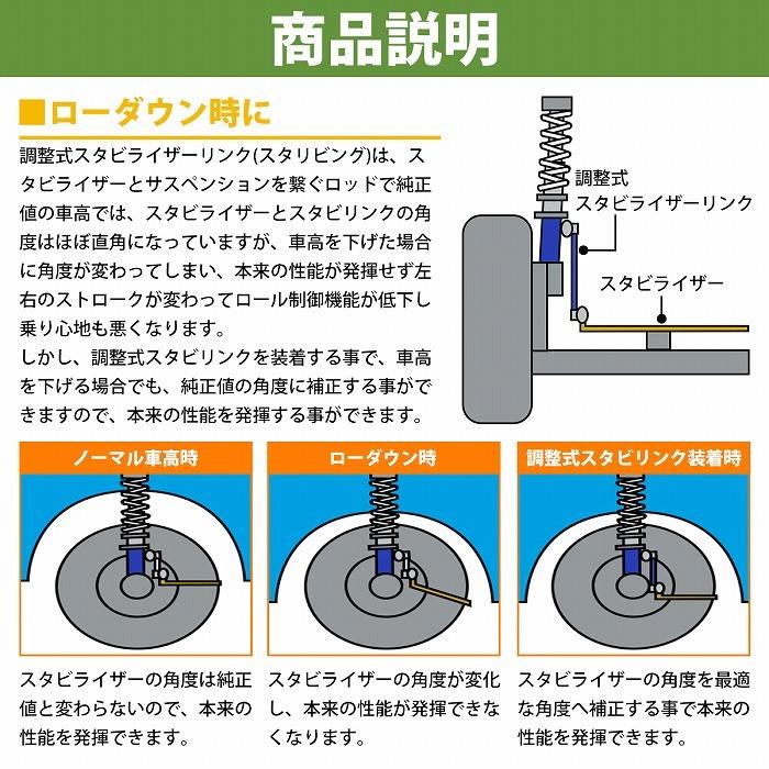 左右セット】調整式 スタビライザーリンク トヨタ AE86 ハチロク ZN6