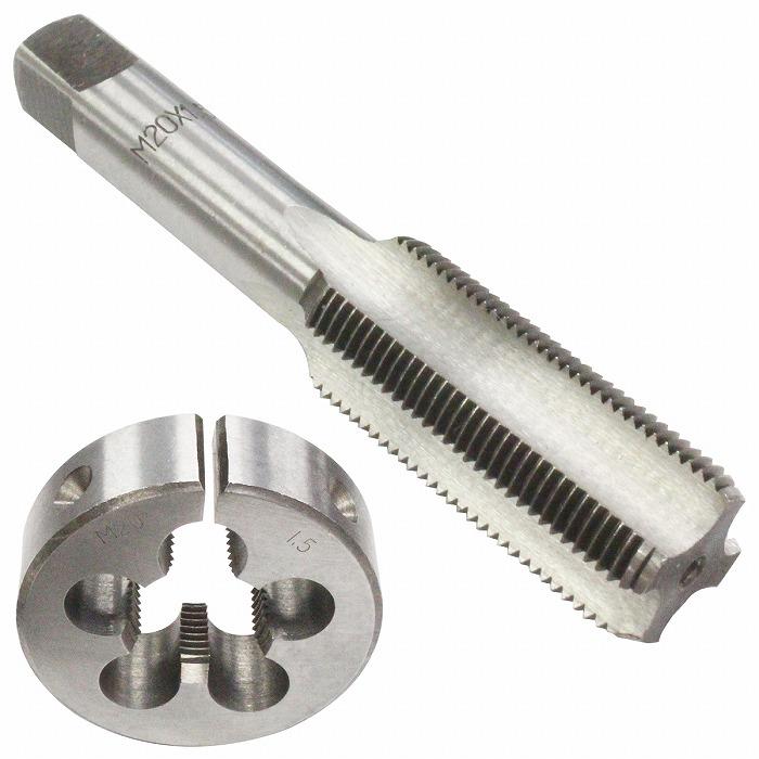 タップダイスセット　メートルネジ（Ｍ）20PC 楽天市場】タップダイスセット 20P タップダイスメートル並目ねじ