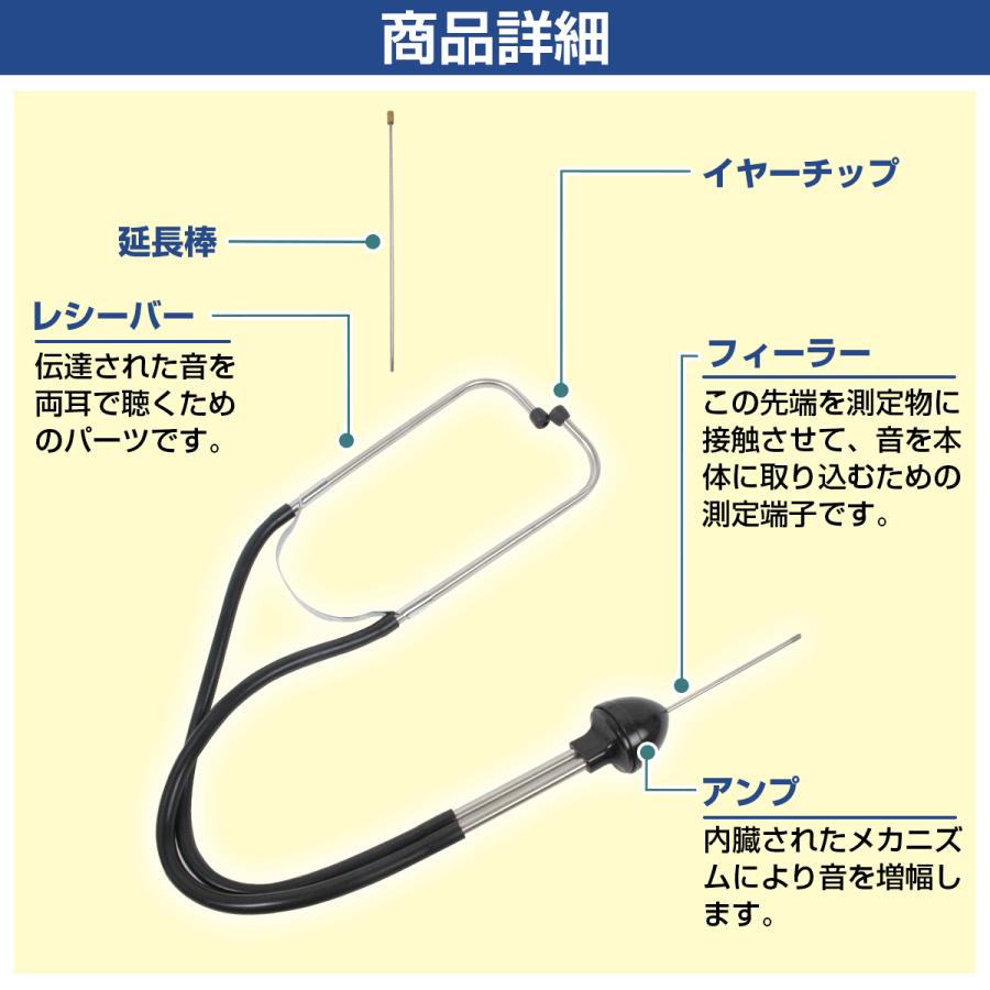 車 異音 点検 サウンドスコープ 車用 聴診器 集音機 特殊工具 自動車