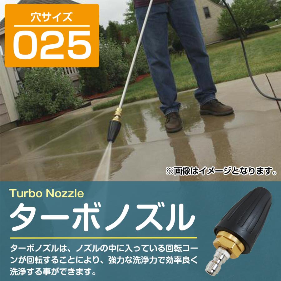 025穴 9.5L(分） ターボノズル 回転ノズル 高圧洗浄機 4000 psi