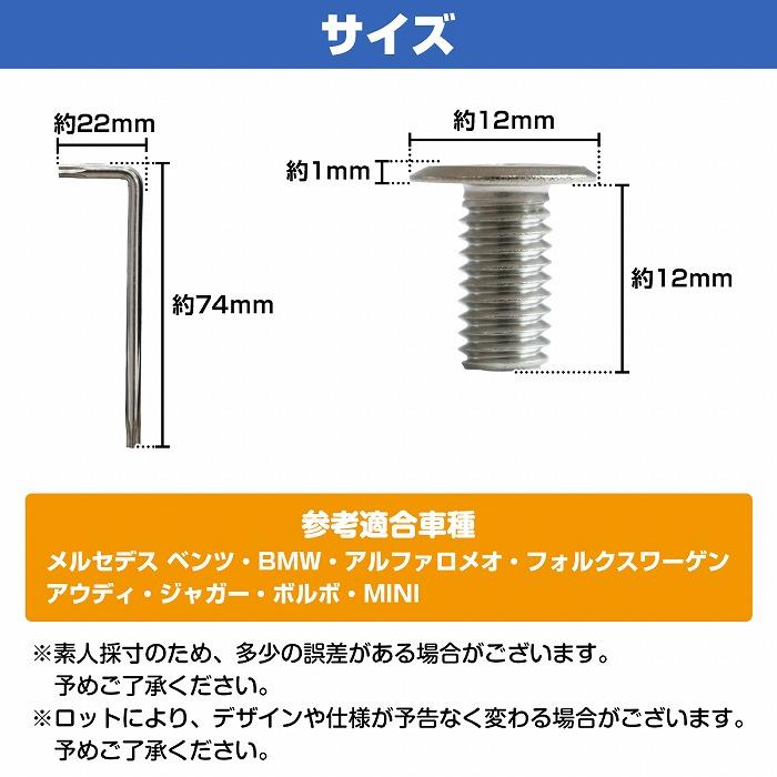 ナンバーボルト M6 12mm 取付 ネジ 薄型 盗難防止 極低頭 3本セット