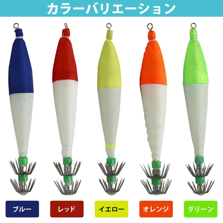 10個set 4号 イカ釣り 夜光浮きスッテ 仕掛け 夜光エギ 4.0号 6g