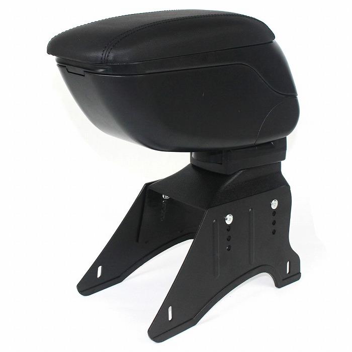 汎用 アームレスト コンソール ボックス ブラック レザー 軽自動車 普通車 トラック 肘掛け 肘置き 小物入れ 収納 BOX 車 | 