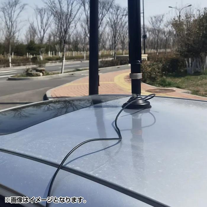 ２set　55㎝アンテナ(黒）+２軸可動マグネット基台+同軸ケーブル5m　BNC 2set 55㎝アンテナ(黒）+2軸可動マグネット基台+同軸ケーブル5m