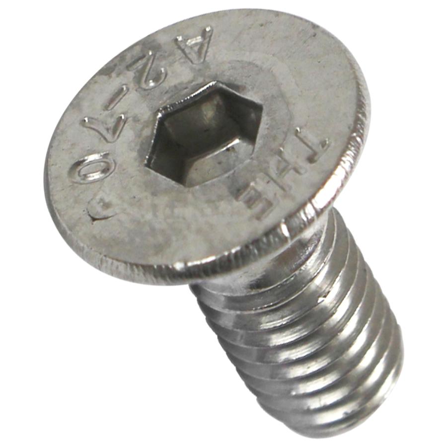 ステンレス 六角 穴付き 皿 ボルト M5×12mm 6本 ステアリング ビス 黒