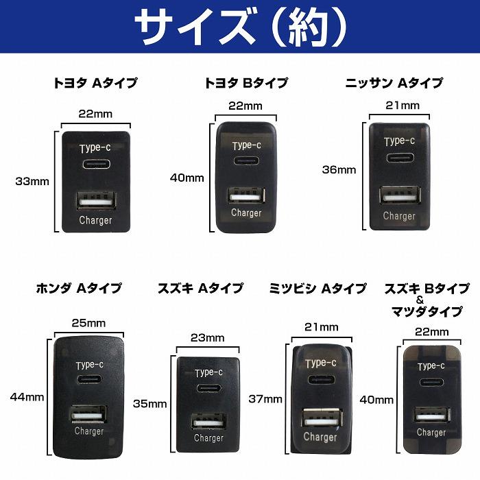 スズキA モコ スズキOEM車(ＭＲワゴン） H23.2〜 LED/ホワイト USB Type-C タイプC ポート 充電 QC3.0 12Vパネル スイッチホールカバー |  | 04