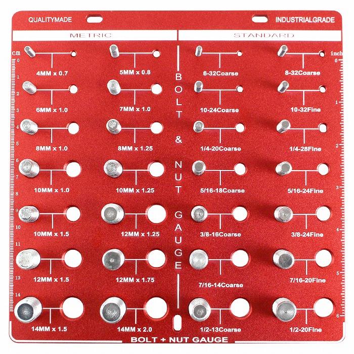 ボルト ナット 識別 測定 ゲージ ねじ ネジ ピッチ チェッカー 28 スレッド チェッカー ツール 粗目 細目 インチ センチ ミリ |  | 01