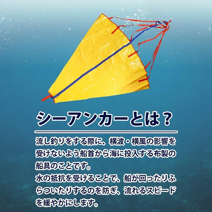 LLサイズ 〜30ft シーアンカー フロート カラビナ ロープ セット パラシュート アンカー 船 ボート 流し釣り 錘  30フィート |  | 01