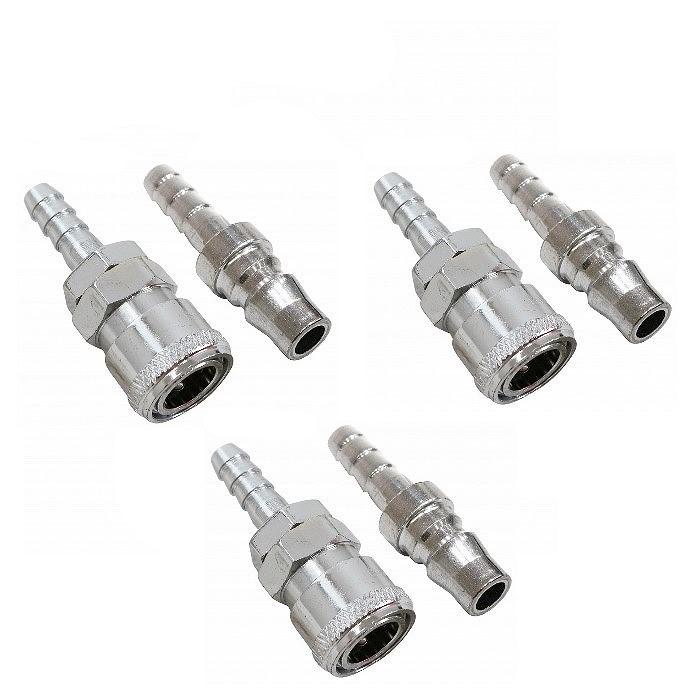 3個セット 雄雌 ハイカプラ タケノコ ソケット 外径 9mm エアー ホース