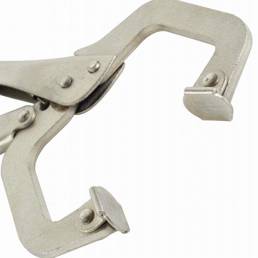 2個set C型 バイスプライヤー 18cm 6インチ 溶接 固定 万力 クランプ 工具 板金 配管 大工 DIY バイスグリップ パンチ 180mm |  | 04