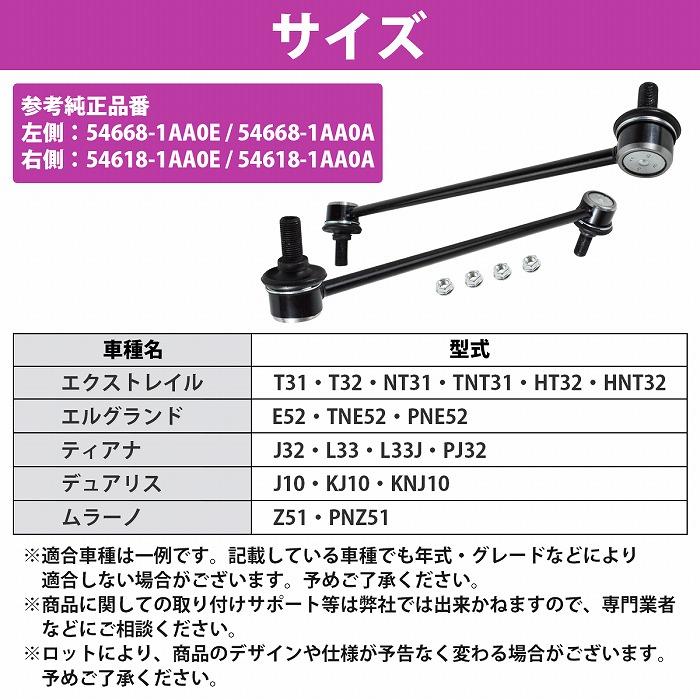 日産 エルグランド E52 フロント 左右セット スタビリンク 54668-1AA0E