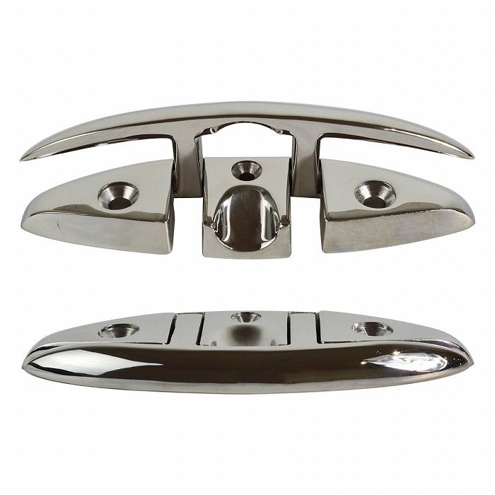 4個セット 折りたたみ式 フラット クリート 5インチ 127mm 316 ステンレス製 船 ボート カヤック マリン 係留 フリップアップ |  | 03