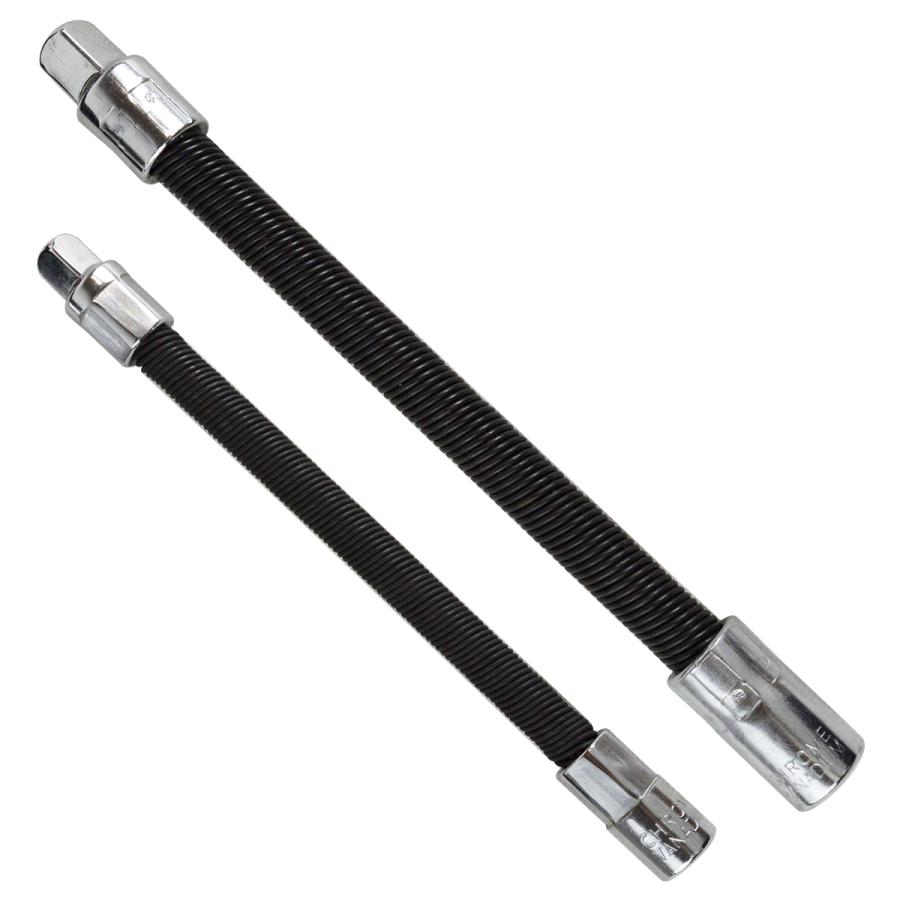 フレキシブル エクステンションバー 2本セット『 1/2 250mm 』『 3/8 200mm 』 角度調整 曲がる 延長 エクステンション | 