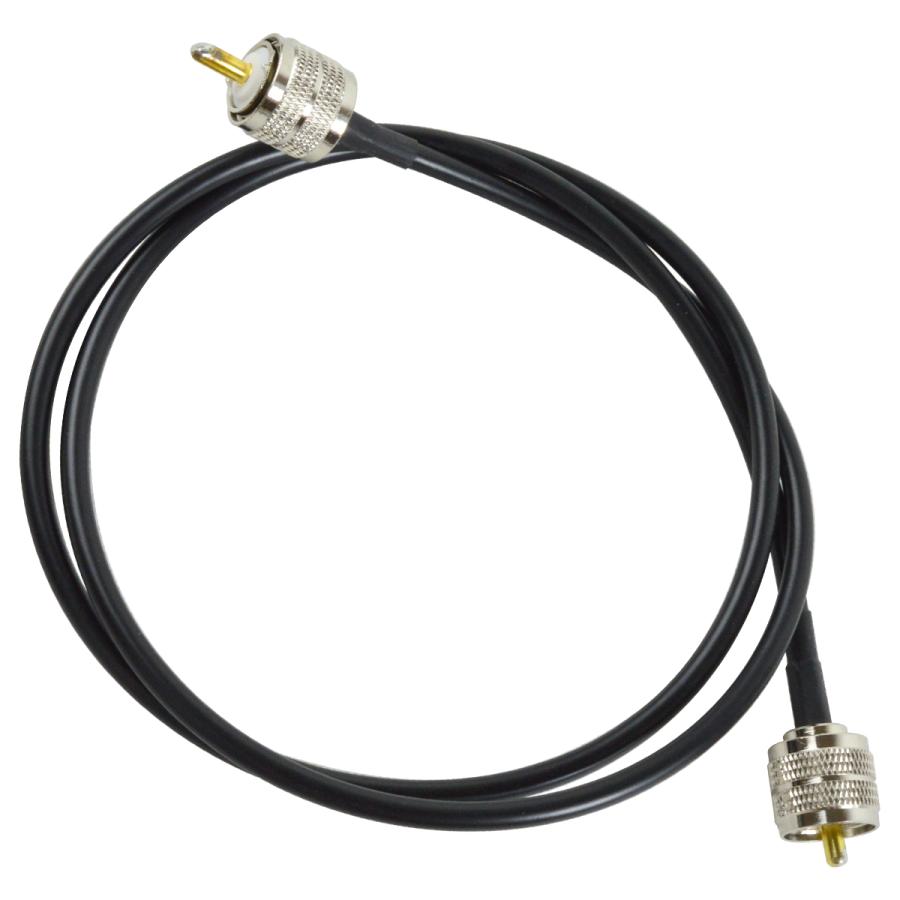 50Ω 100cm 同軸ケーブル MP-MP 1m 延長ケーブル 両端 ＭP M型コネクタ アマチュア無線 低損失 延長 中継 ケーブル 1本 | 