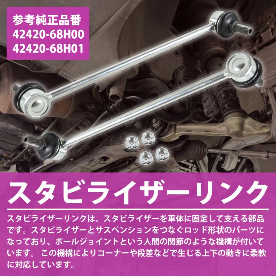 エブリィ DA64V DA64W ワゴン バン スタビライザーリンク フロント 42420-68H00 68H01 左右セット 2本 スタビリンク スタビ |  | 01