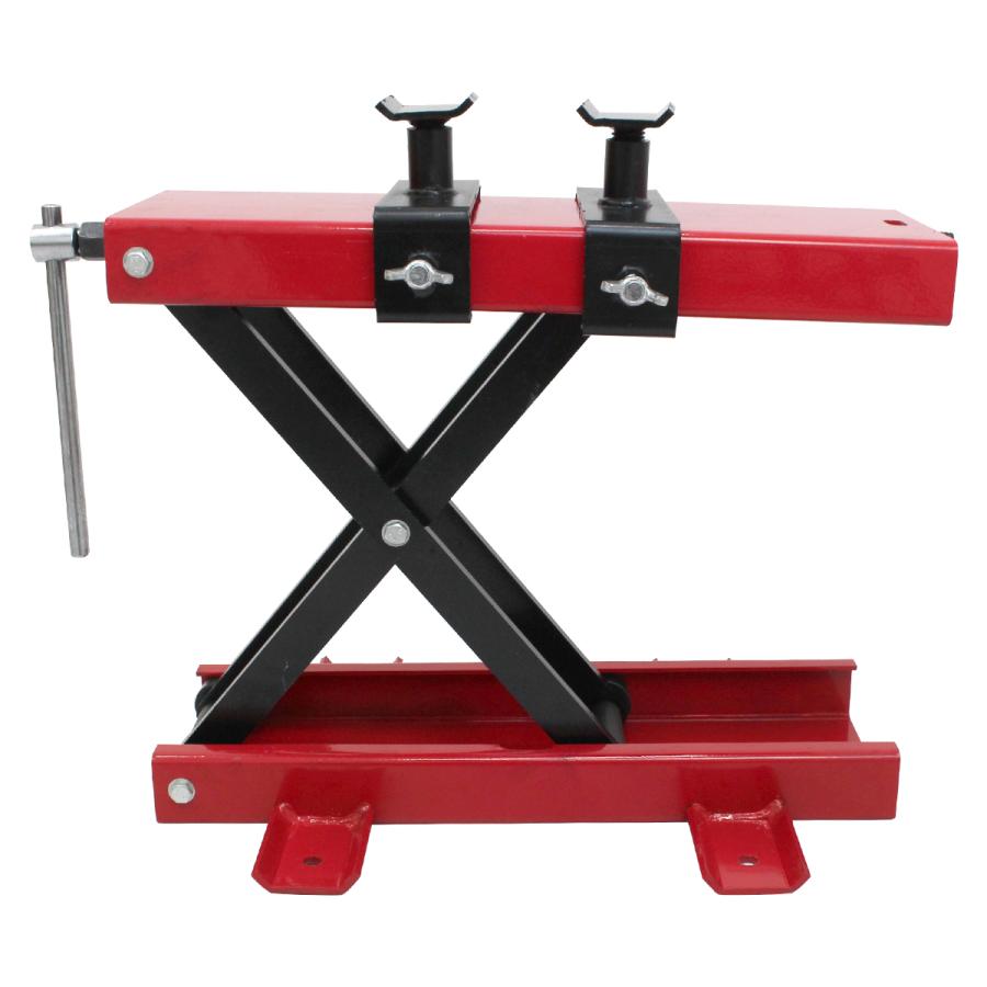 バイク ジャッキ 耐荷重 500kg バイクリフト メンテナンス スタンド モーターサイクルジャッキ アダプター付き 修理 整備 赤 |  | 03