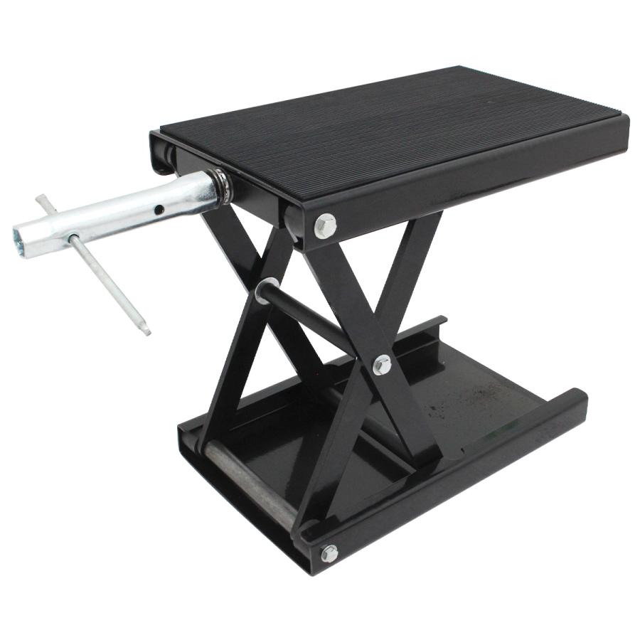 バイクリフト ジャッキ バイク オートバイ メンテナンス スタンド ゴムマット付き 耐荷重500kg 高さ調整幅85-365mm 修理 整備 | 