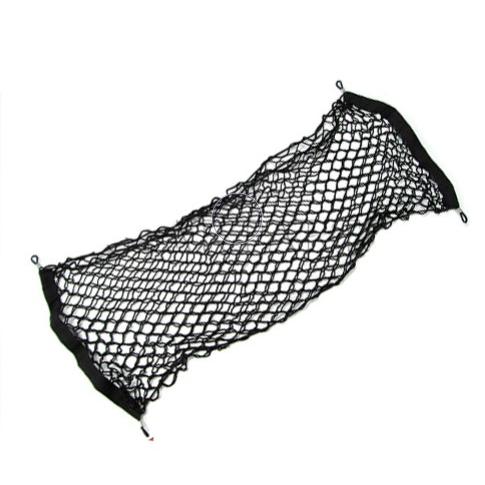 伸縮率150％ 汎用 荷崩れ防止 ラゲッジネット トランクネット 50cm×105cm カーゴネット網 荷台 トラック ルーム リア 取付金具付き | 