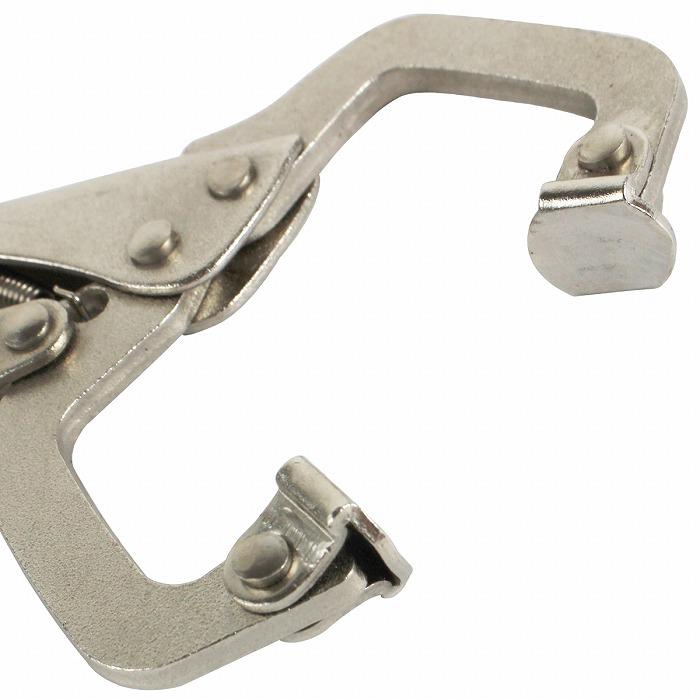 4個 13cm C型 バイスプライヤー 板金 溶接 木工 万力 レバー クランプ 工具 ロッキング ロック プライヤー 平口 クリップ 4本 |  | 04