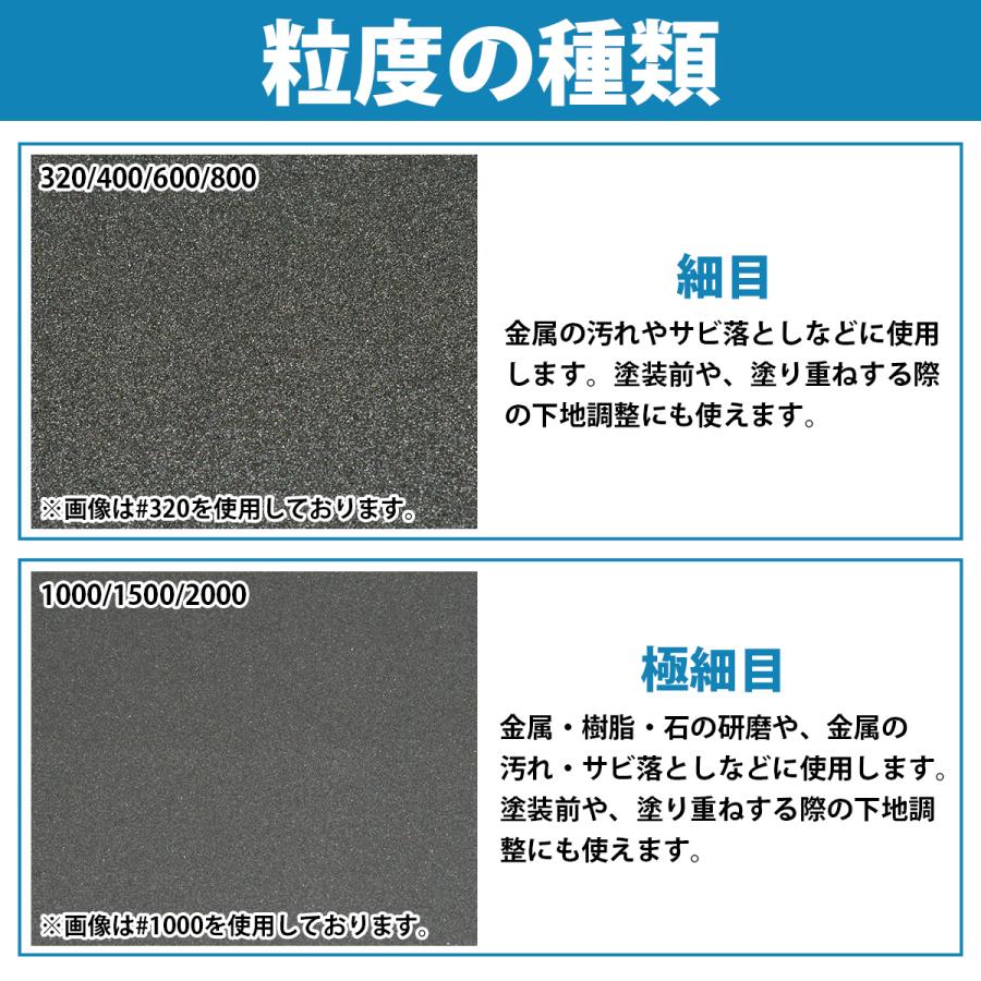 10枚 230mm×280mm 耐水ペーパー サンドペーパー 紙やすり 下地処理 車 金属 木工 耐水 紙ヤスリ 水研ぎ 空研ぎ |  | 03