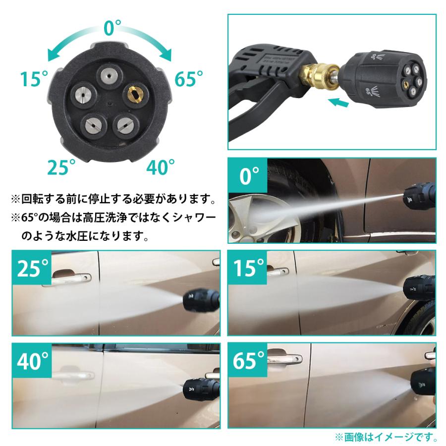 ショートガン 汎用 ケルヒャー Kシリーズ互換 M22 14mm 高圧洗浄機 5種 マルチノズル 1/4 変換 アダプタ K2 K3 K4 K5 他 |  | 03