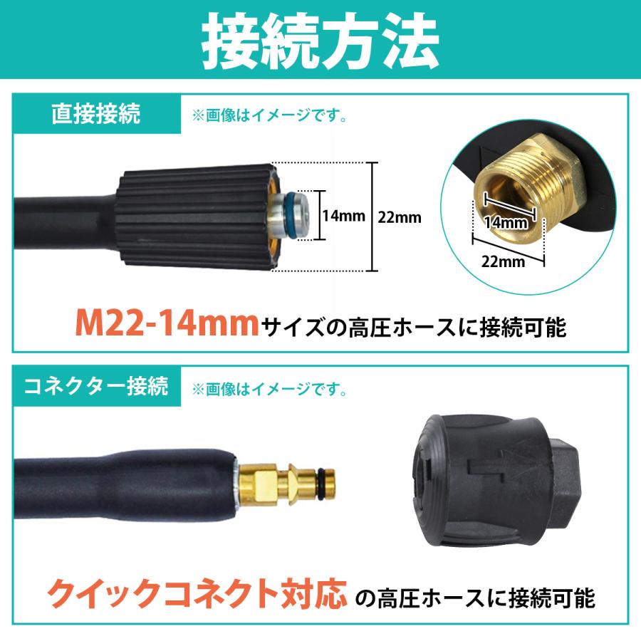 ショートガン 汎用 ケルヒャー Kシリーズ互換 M22 14mm 高圧洗浄機 5種 マルチノズル 1/4 変換 アダプタ K2 K3 K4 K5 他 |  | 04