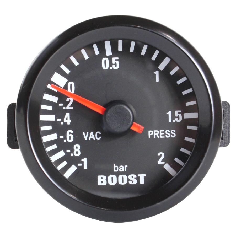 汎用 52mm ブースト計 ブースト メーター LED ブルー 発光 移植 増設 追加メーター ターボ 計 黒 ブラック 機械式 Φ52 bar |  | 01