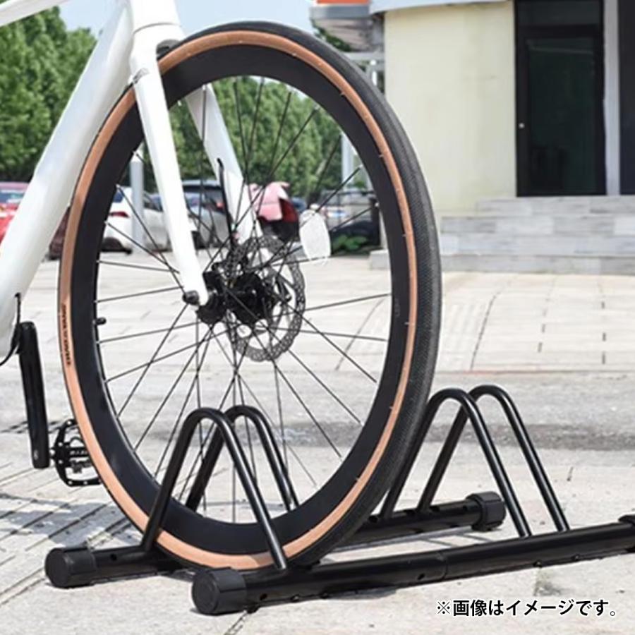 自転車 スタンド 3台用 連結可能 転倒防止 倒れない サイクル 駐輪 ラック 屋外 室内 置き場 アンカー穴有 固定可能 黒 |  | 04