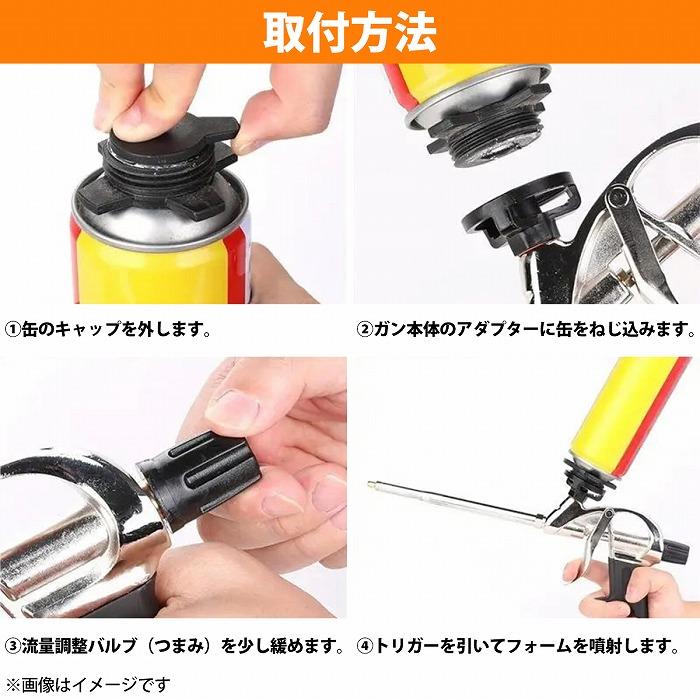 2個セット 発泡ガン ウレタンフォーム 汎用 スプレーガン カートリッジ