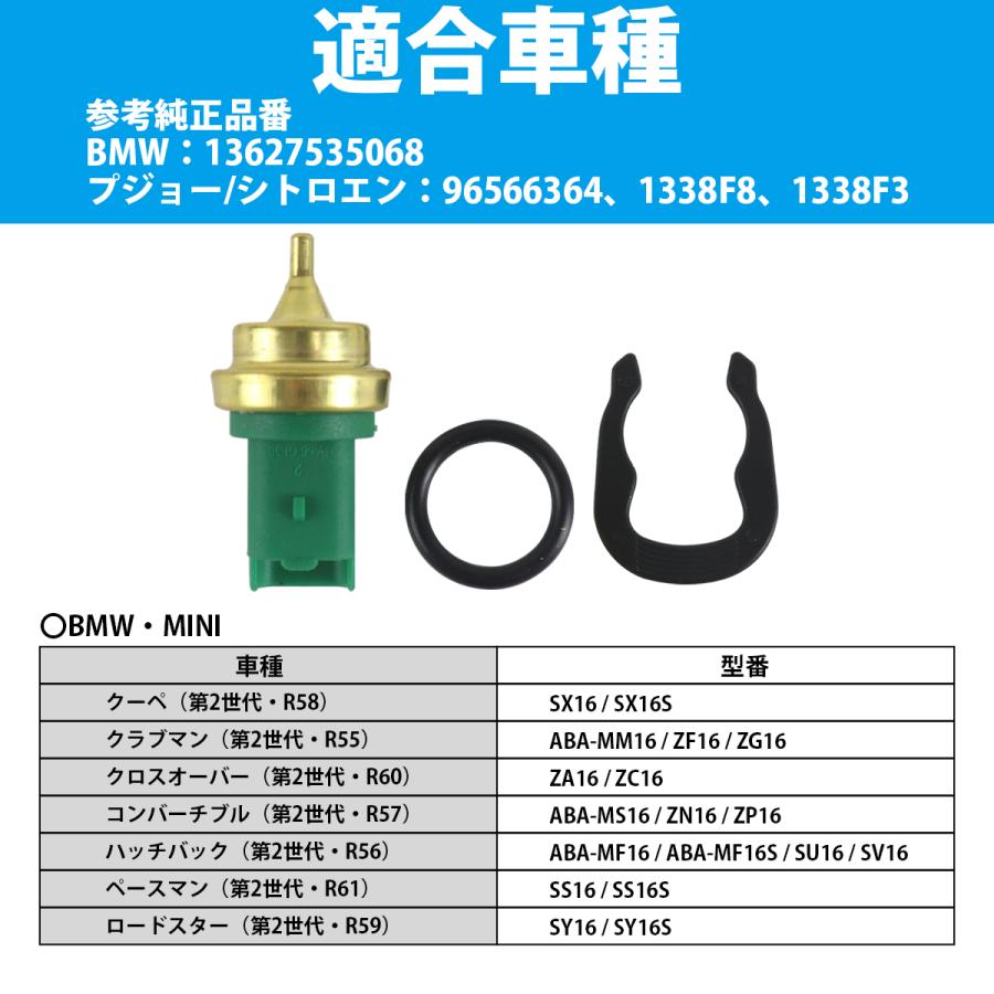 プジョー シトロエン 水温センサー 13627535068 テンプセンサー 206 207 307 308 508 1007 3008 5008 RCZ C2 C3 C4 C5 DS3 DS4 |  | 04