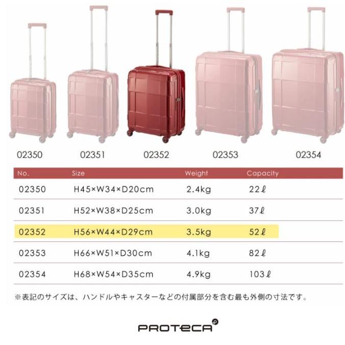 ProtecA エース プロテカ スタリアCXR 02352 ＊52リットル 3泊〜5泊