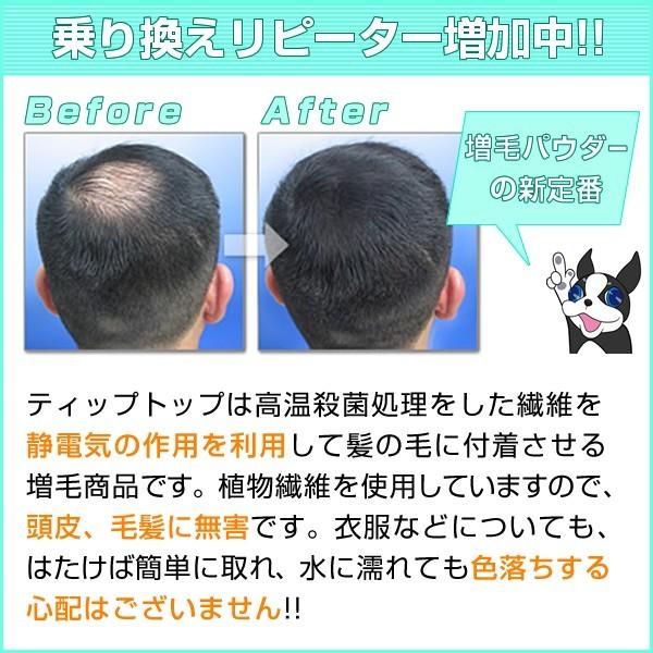 TipTop 植物性増毛パウダー 増毛パウダーふりかけ TipTop 100gセット ティップトップ 薄毛