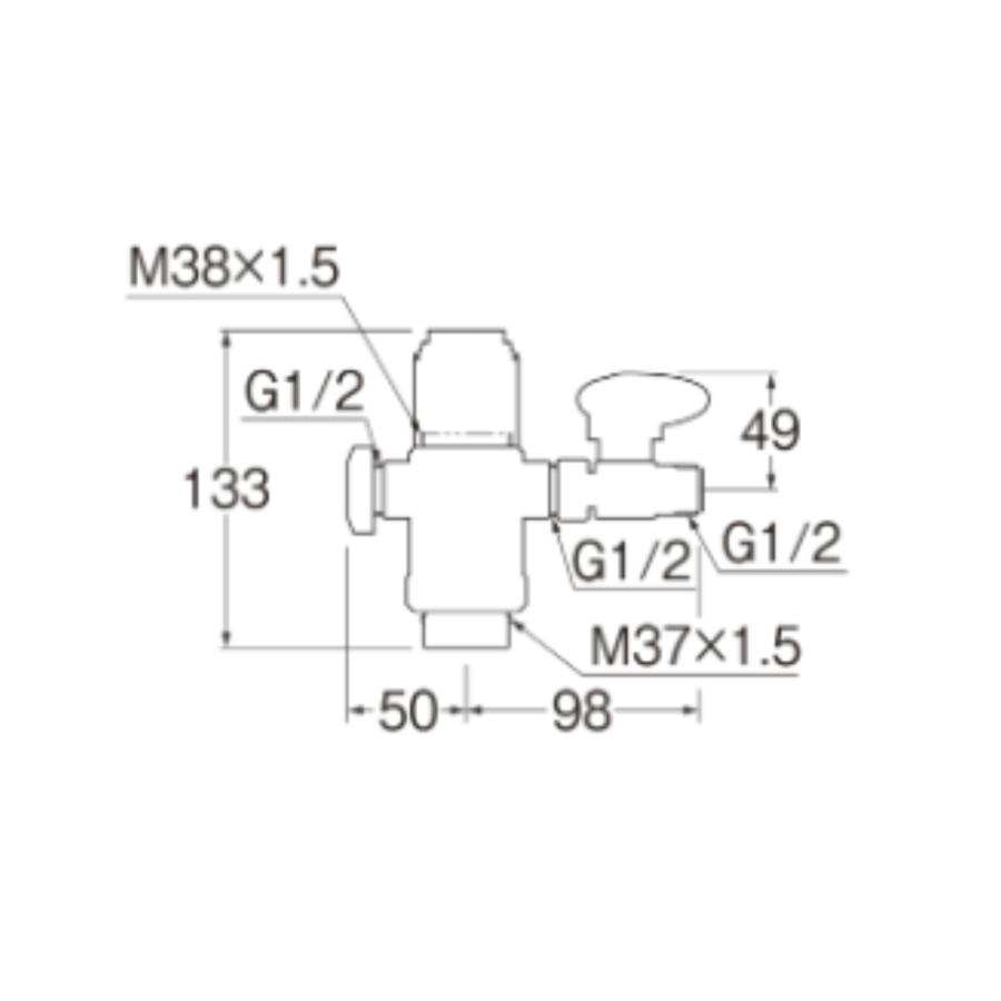 【新品未使用】 SANEI B98-AU3A シングル混合栓用分岐アダプター シングル混合栓用分岐アダプター | 商品のご案内 | SANEI