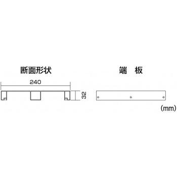 ピカコーポレイション アルミ製足場板 2m STCR-224 1枚【別途送料