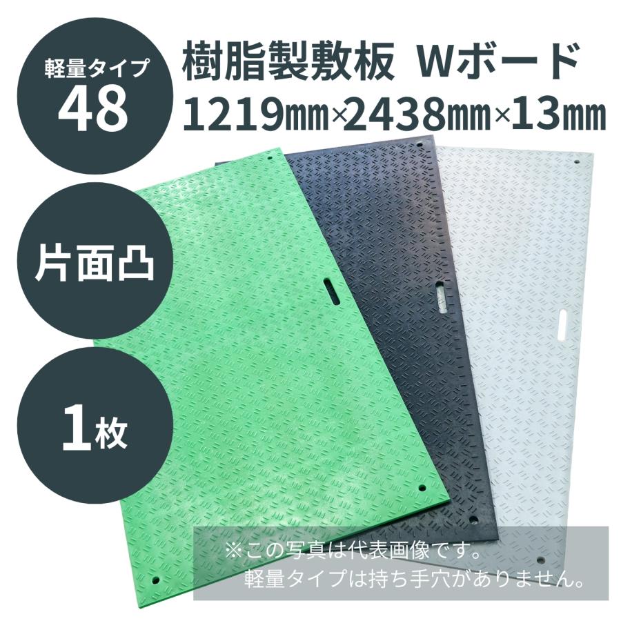 ウッドプラスチック 樹脂製敷板 軽量Wボード48 4×8尺 片面凸 1219mm 