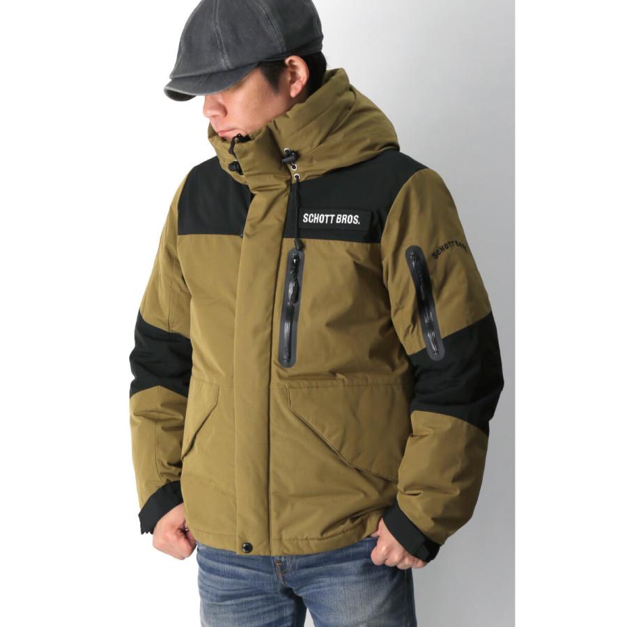 Schott N.Y.C (ショット) 2トーン ダウン パーカー ジャケット Schott N.Y.C (ショット) 2トーン ダウン パーカー ジャケット