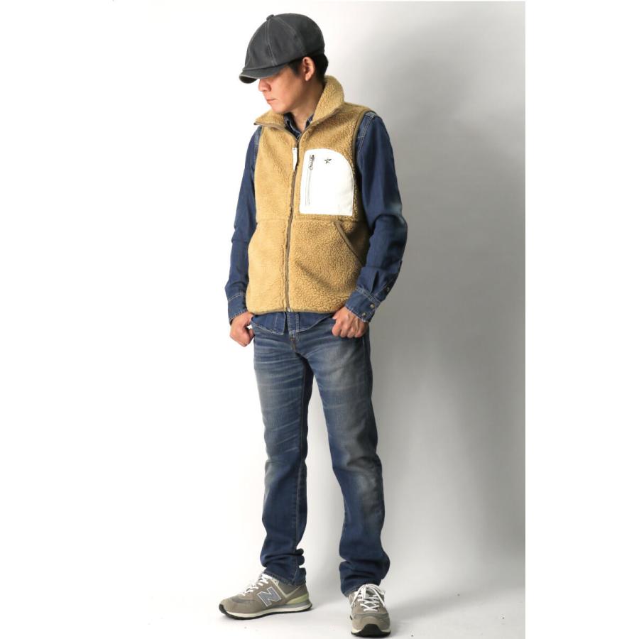 Schott N.Y.C (ショット) レザー ポケット パイル ベスト ボア Schott N.Y.C (ショット) レザー ポケット パイル ベスト ボア