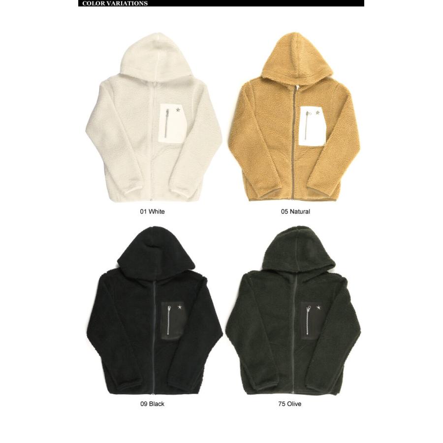 Schott N.Y.C (ショット) レザー ポケット パイル フード ジャケット 