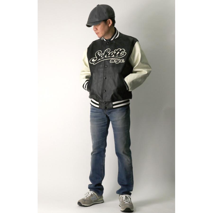 Schott N.Y.C (ショット) フルレザー スタジアム ジャケット 革 Schott N.Y.C (ショット) フルレザー スタジアム ジャケット 革