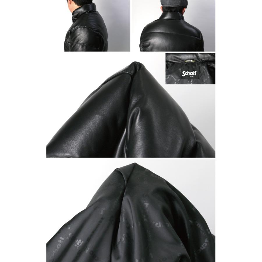 Schott N.Y.C 30%OFF!! (ショット) レザー ダウン ジャケット