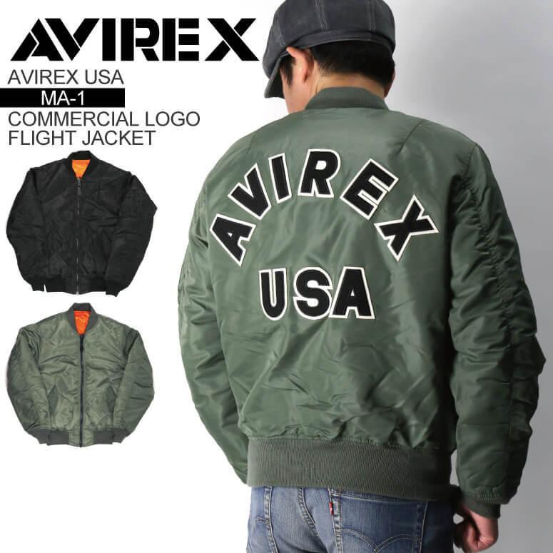 【Avirex】MA-1 flight jacket コマーシャルロゴ AVIREX アビレックス MA-1 コマーシャル ロゴ COMMERCIAL LOGO