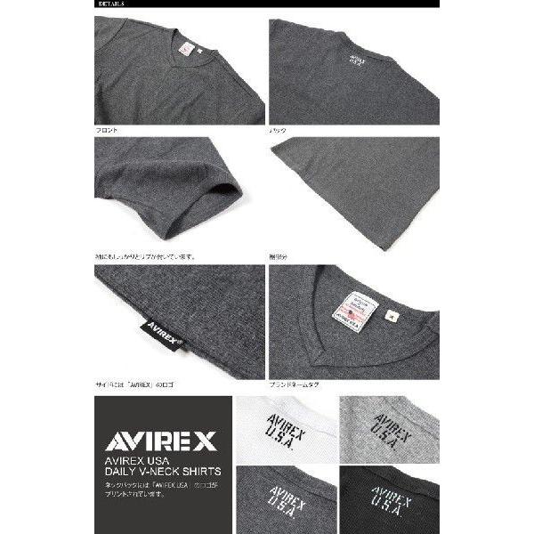 (アビレックス) AVIREX アヴィレックス デイリーシリーズ Ｔシャツ Vネック 半袖 メンズ レディース【6143501】｜indeeg｜03